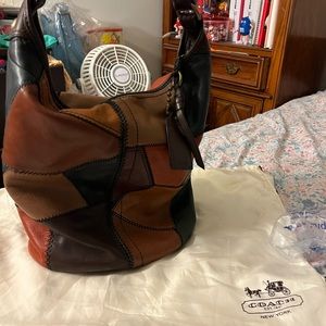 Coach 11465 patchwork leather bucket bag